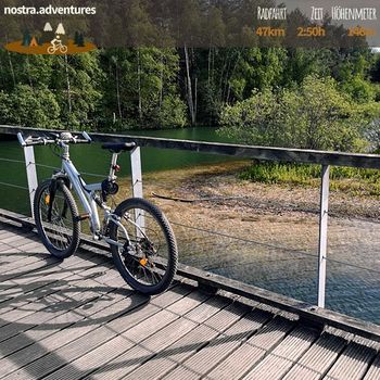 Kurze Mountainbike Pause an der Schleuse des Reindersmeer
