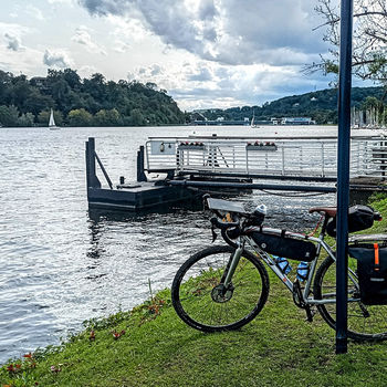 Kurze Verschnaufpause am Baldeneysee. 